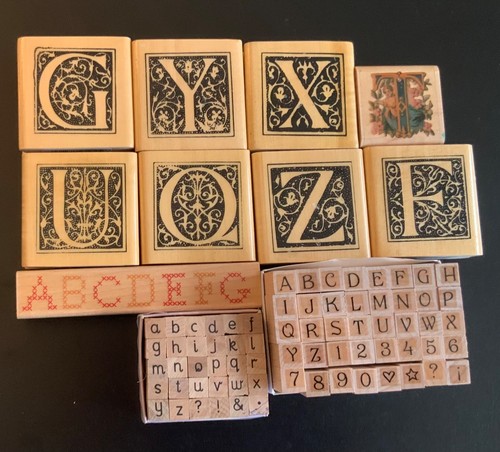 Wooden alphabet numbers - alphabet,