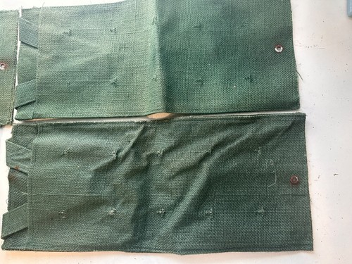 Green hessian sandbags flood - hessian,