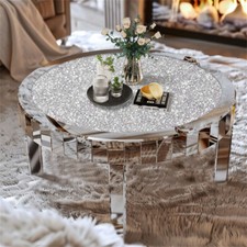 Silver Glass Coffee Tables for