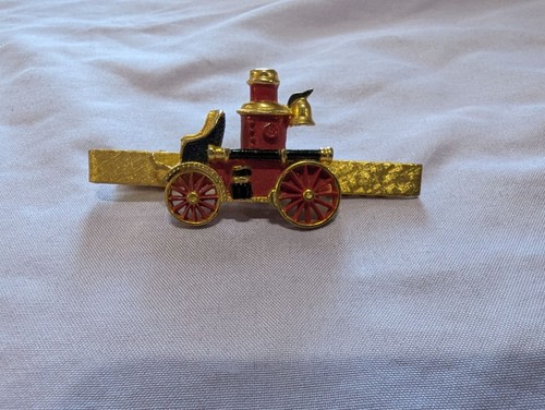 Vintage gold tone red fire - gold,