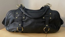 Jigsaw Black Leather Shoulder Bag