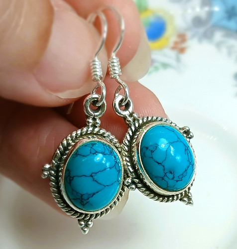 Vintage turquoise 925 sterling - vintage,