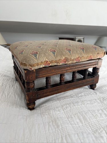 Antique vintage oak wood foot - oak,