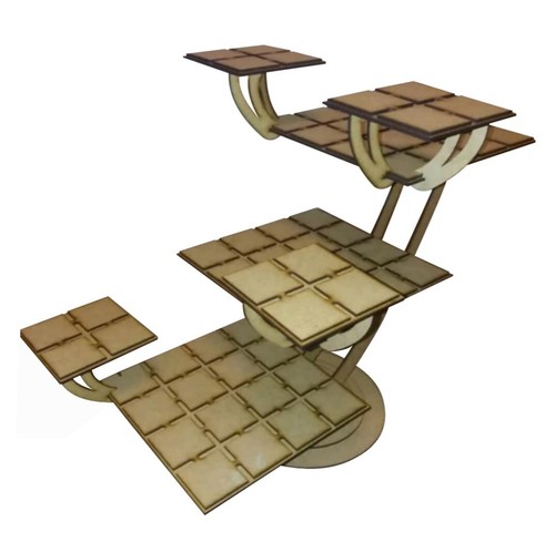 Homemade chess board model - 3d,