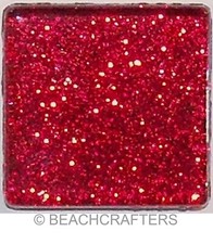 Red Glitter Glass Mosaic Tile