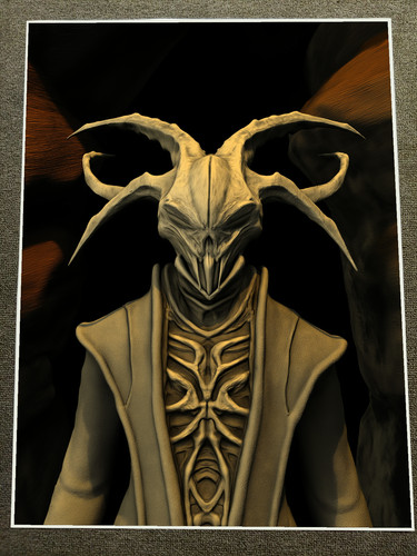 Horned demonic sorcerer - demonic,