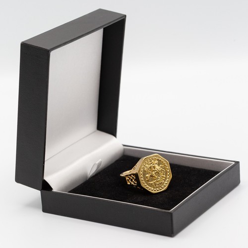 Mens 9ct gold george dragon - george,