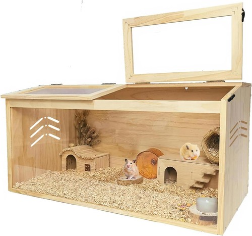Large wooden hamster - hamster, cage