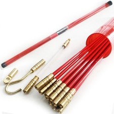 10M Cable Access Kit 1M X 10 Electricians Puller Rods Wires Draw Push Pulling