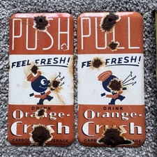 Pair vintage orange crush - pair, of