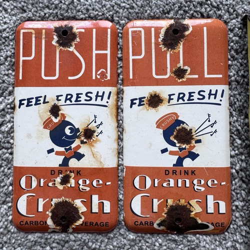Pair vintage orange crush - orange,