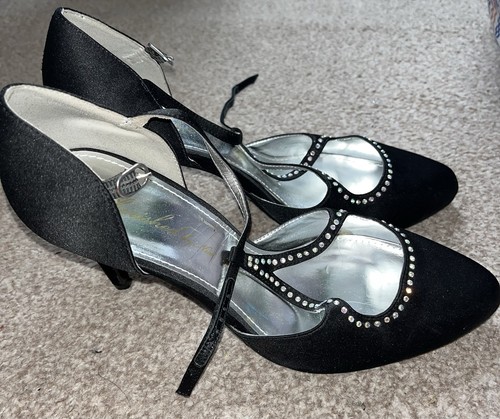 Next black satin rhinestone