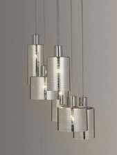 JOHN LEWIS PLUTO 6 PENDANT CLUSTER CEILING LIGHT SMOKE