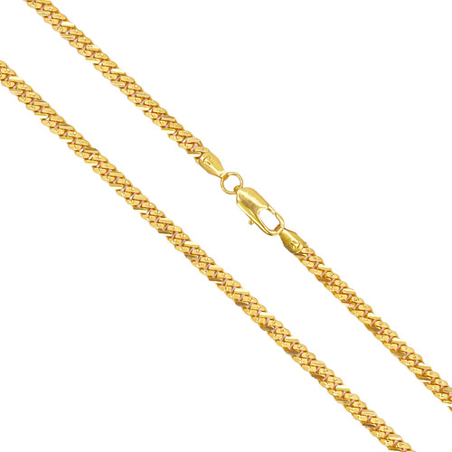 22ct yellow gold curb chain - yellow,