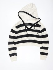 Zara Women Black White Striped