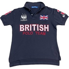 Polistas Polo Shirt Mens Size Small Blue British Polo Team
