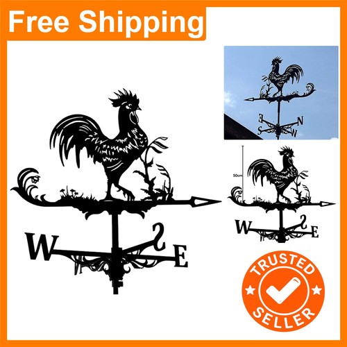 Vintage black rooster weather - vintage,