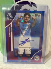 2026 Topps Premier League John Stones Blue Parallel Autograph /150 - Man City