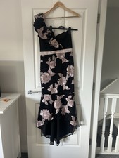 Black And Pink Floral Chi Chi London Dress
