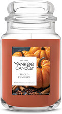 Yankee Candle Spiced Pumpkin, Fall Scented Candle, 22Oz Large Jar with up to 150