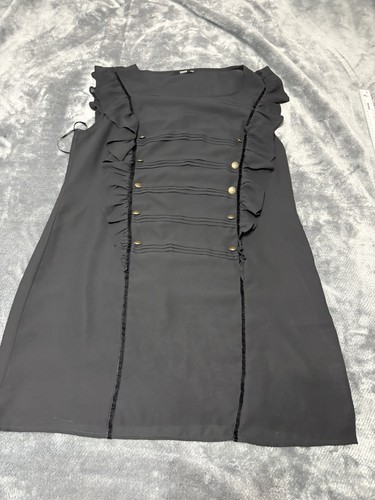 Oasis black ruffle - ruffle, front