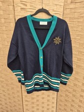 Vintage The Edinburgh Collection Wool Cardigan Size Small Nautical