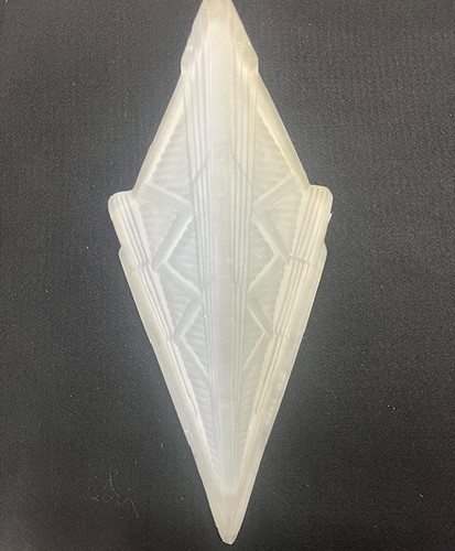 Art deco frosted slip - slip, shade