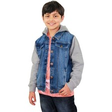 Kids Boys Denim Fleece Jacket