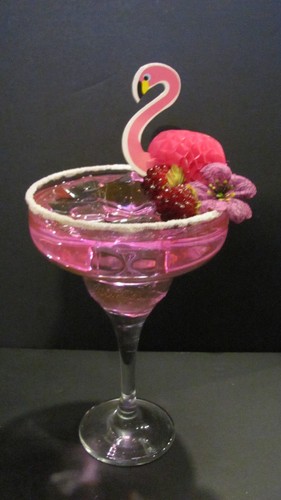 Fake faux tropical pink - fake,