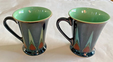 Denby Gatsby Flame Dark Blue and Green Mug 2 Available Price Per Mug