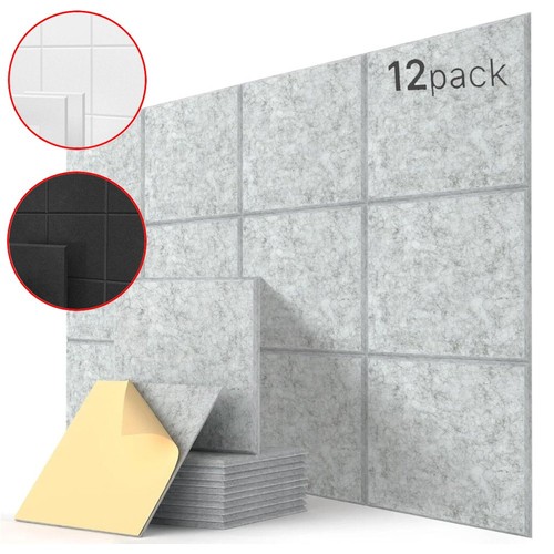 12x acoustic wall panel tiles - acoustic,