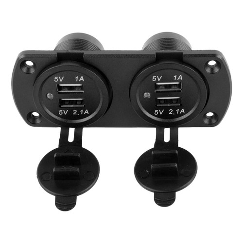 Dual usb ports - 4, power