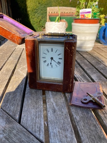 Antique french brass carriage - antique,
