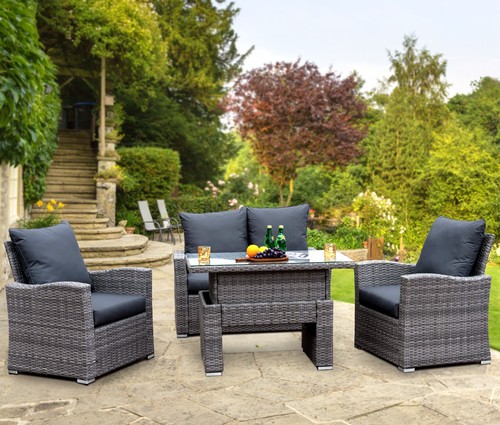 Rattan garden furniture - set, 4