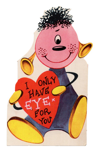 Vintage valentine card - card,, one