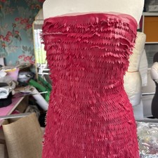 Stunning Leatherette Flamingo pink Style Fabric.  Net Base. 