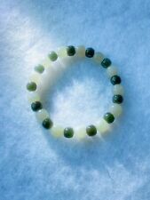 Handmade Genuine Jade( Nephrite) Gemstone Stretch Bracelet