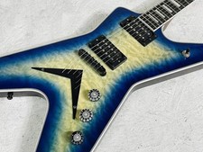DEAN ML Select Quilt Used Maple+Mahogany body Blue w/Semi-hard case