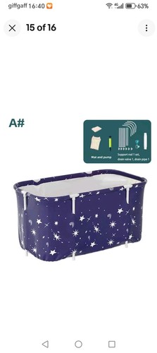Folding bathtub portable bath - portable,