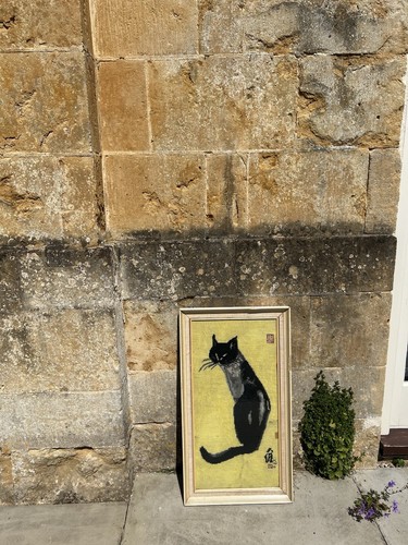 Vintage tapestry siamese cat - vintage,