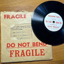 ELVIS PRESLEY The Truth About Me HMV 13951 Weekend Mail 78RPM Shellac & Envelope