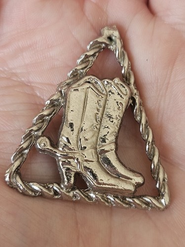 Vintage silver tone western - vintage,