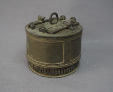 FINE OLD ANTIQUE WEST AFRICAN TRIBAL ART CAST BRASS GHANA AKAN ASHANTI KUDUO BOX