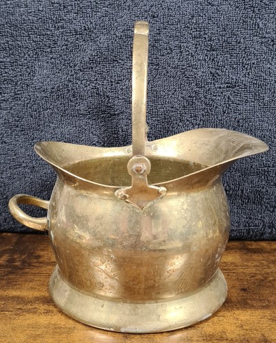 Vintage small brass coal - brass,