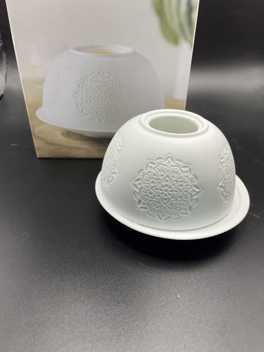 Porcelain dome tealight holder - porcelain,