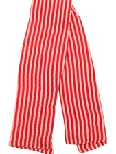 Oliver Bonas Women's Scarf Red Striped 100% Polyester Rectangle Scarf