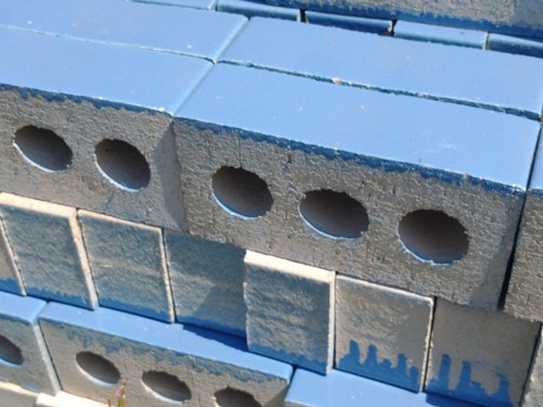 Glazed bricks new light - new, blue