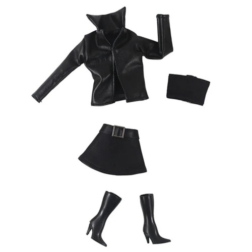 Black leather clothes - clothes, set