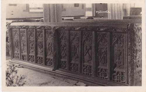 Ancient carved backs pews - of,