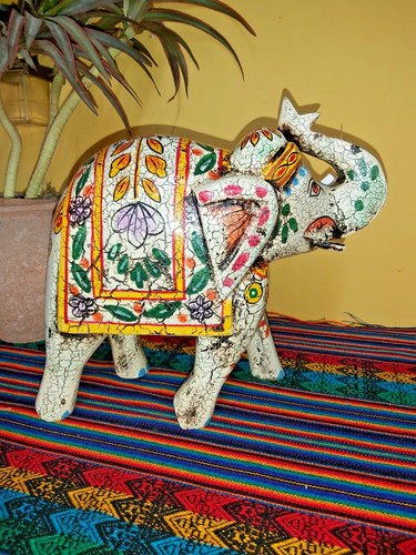 Hand painted solid wood indian - painted,